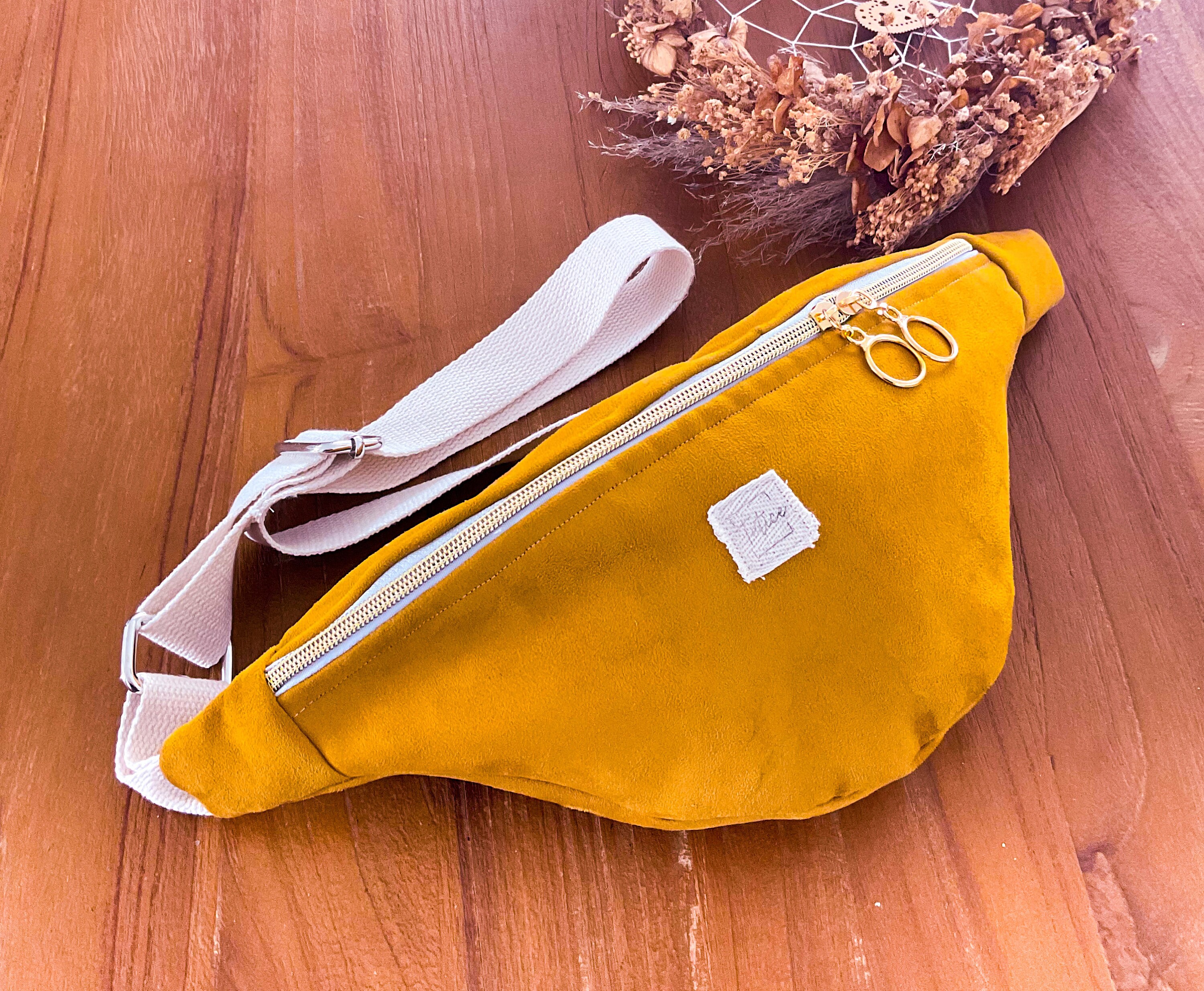 Sac top pieces moutarde