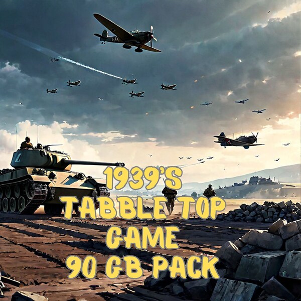 WW2 1939's Game 90 gb Stl Pack , Soldier Tank and Aeroplane weapons and more