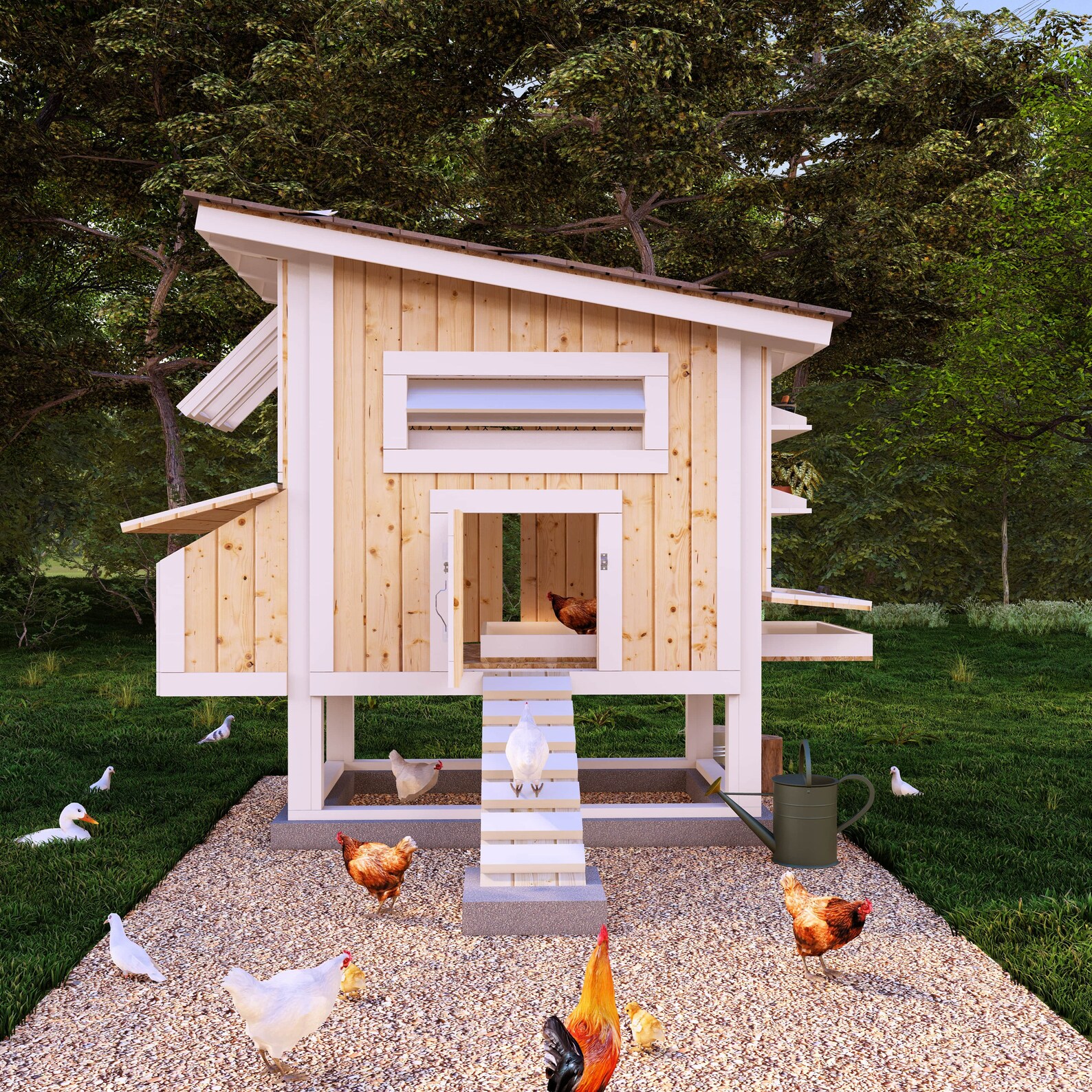 Small Chicken Coop Plans for 10 Chickens, Easy-to-build Blueprint PDF ...