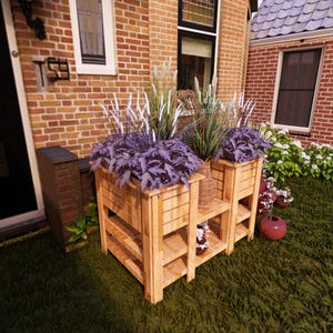 Verwandeln Sie Ihren Garten mit DIY-Blumenkasten-Plänen aus Holz, einfache Schritt-für-Schritt-Anleitung für den Aufbau eines großen Blumenkastens, druckbarer Entwurf inklusive