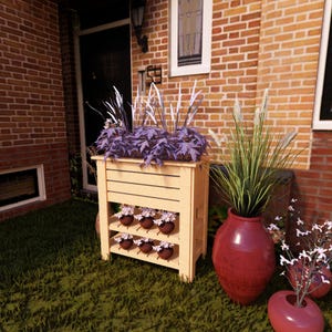 DIY Garden Planter Box Plans, Large Wooden Flower Bed Blueprint, Easy Step-by-Step Instructions, Woodworking Plans, Perfect for Backyard