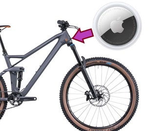 Apple AirTag Fahrrad-/MTB-/Fahrradhalterung (Innengabelvorbau) - 33,5mm Innendurchmesser (z.B. Fox 34) (STL-Datei für 3D-Druck)