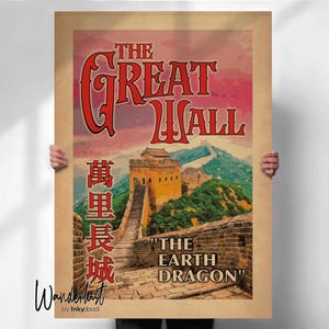 Great Wall of China Poster - Travel Print for Special Place Gift- Travel prints