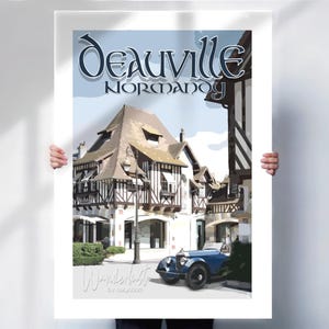 Deauville Normandy Travel Poster: Retro French Wall Art