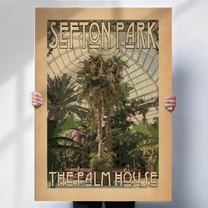 Silverstone - Sefton Park Vintage Style Travel Print - The Palm House - Besonderes Geschenk- Reisedrucke