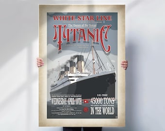Titanic Travel Poster - Retro White Star Line Artwork