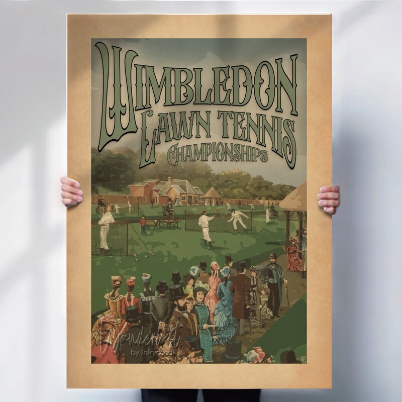 Affiche Vintage Reproduction – Wimbledon Tennis – London Underground