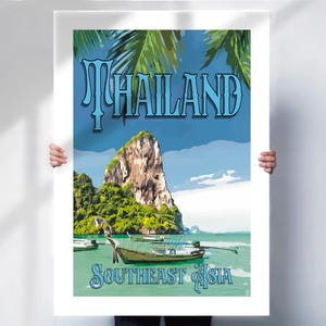 Thailand Travel Poster - Wall Art Print for Special Place Souvenir- Travel prints