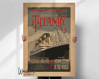 Titanic Travel Poster - Vintage White Star Line Artwork