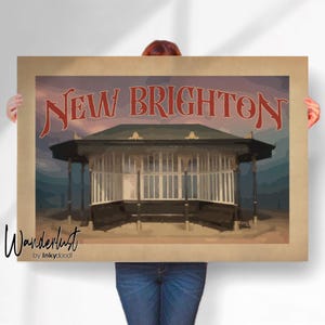 New Brighton Vintage-Style Travel Print - Wirral Merseyside - Special Place Gift- Travel prints