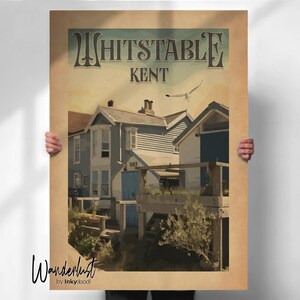 Whitstable Kent Travel Art Print - Vintage Style Poster - Special Place Gift- Travel prints