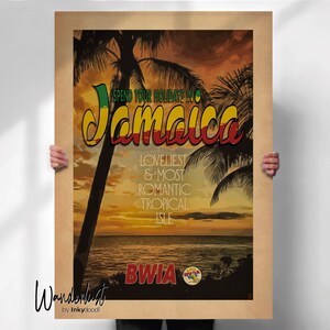 Jamaika Wandkunst - Karibik Reisedruck - Insel Paradies Poster - Reisedruck