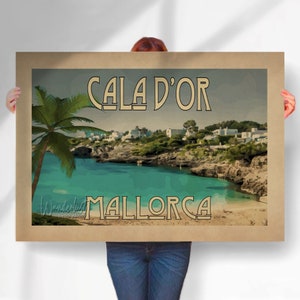 Cala d’Or - Mallorca Poster - Spanische Wandkunst im Vintage-Stil