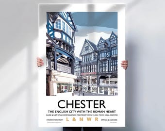 Vintage Chester British Rail Railway Poster A3/A2/A1 Print - Etsy