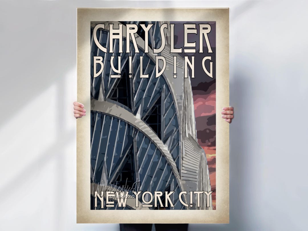 Chrysler Building Print: New York City Travel Art, Aged Style - Etsy