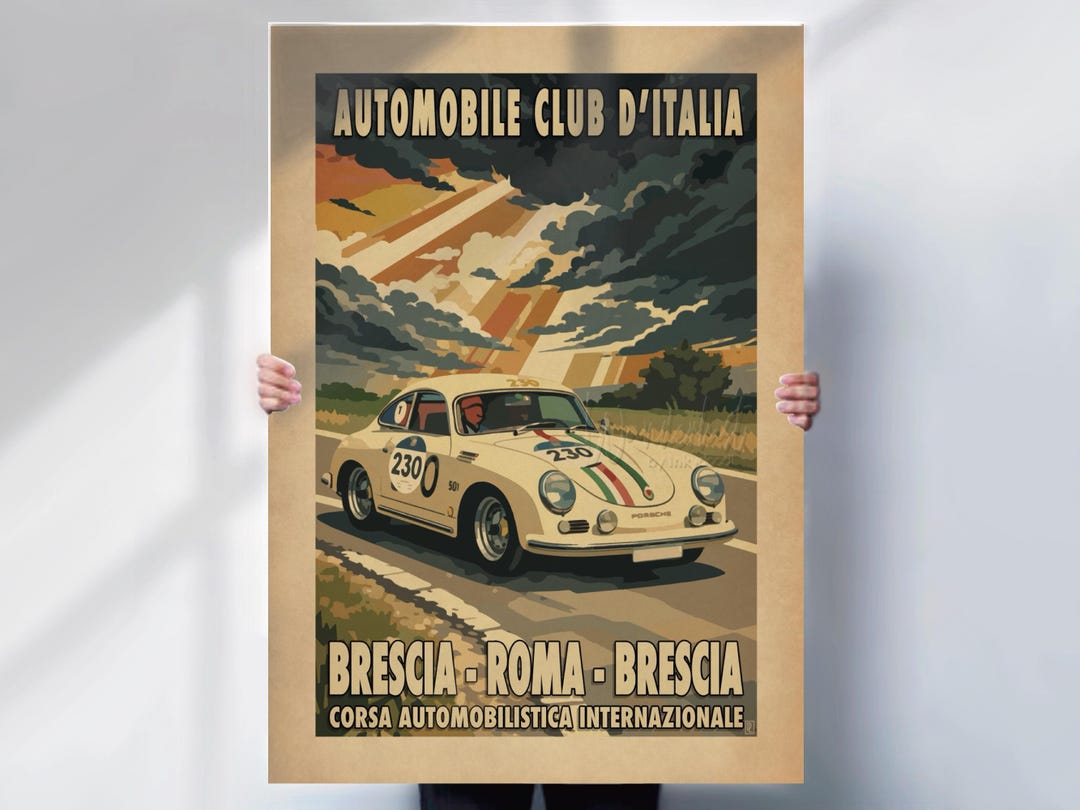 Italy Racing Posters Vintage Motor Sport Rally Poster, Italian Road Race Wall Art Decor ...