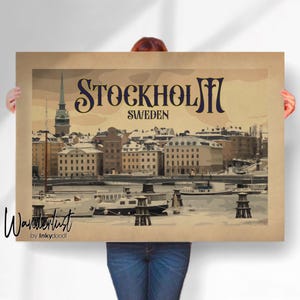 Stockholm and Sweden Travel Print - Scandinavia Poster for a Special Place Gift- Travel prints