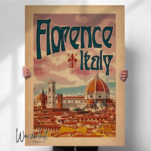 Florence Italy Travel Poster - Wall Art Print for Home Decor - Italian Art Print- Travel prints
