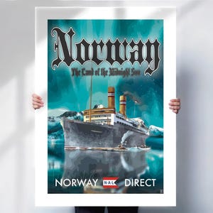 Norway Poster - Travel Print for Norwegian Souvenirs and Gifts- Travel prints