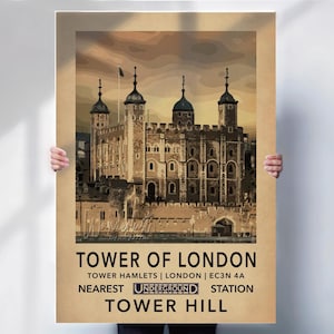 Tower of London Print: Vintage British Rail Travel Posters (Retro Wall Art)