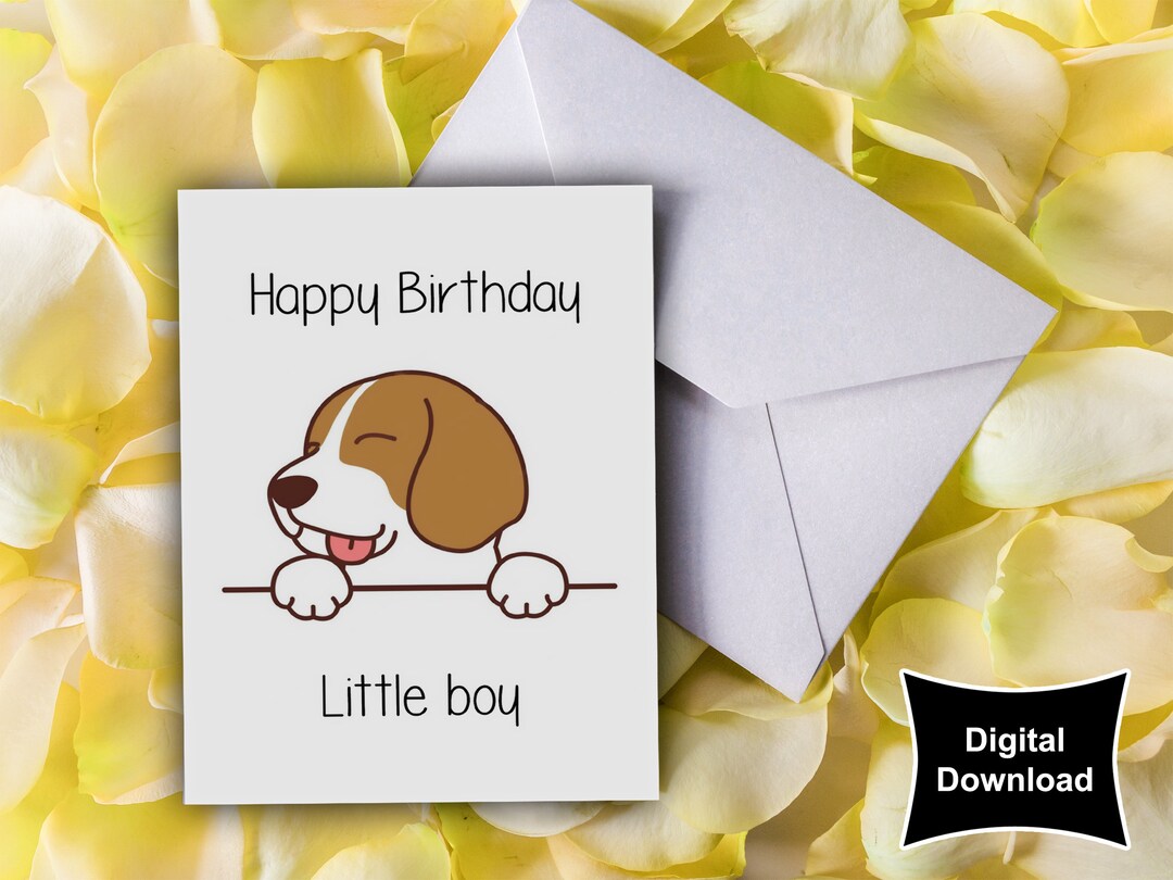 Dog Birthday Card Printable Happy Birthday Card for Dog - Etsy
