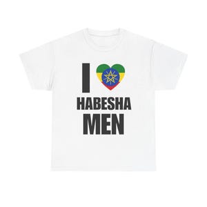 I Love Habesha Men T-Shirt: Ethiopian Pride Unisex Tee