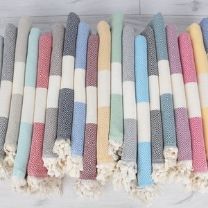 Bachelorette Party Favors, personalisiertes Geschenk, türkisches Strandtuch, Brautjungfer Geschenkbox, Handtuch aus Bio-Baumwolle, Einweihungsgeschenk