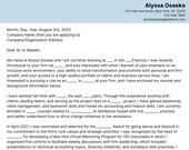 Business Resume and Cover Letter