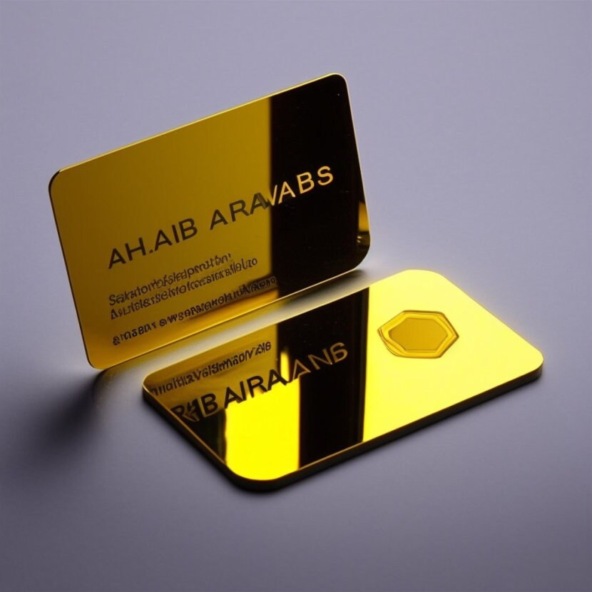 Custom Stainless Steel Business Cards With NFC Chip Laser Printed and