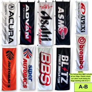 DISCOUNTED High Quality JDM Nobori Flags (A-R Flags)