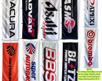 DISCOUNTED High Quality JDM Nobori Flags (A-R Flags)