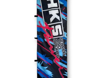 HKS (Blue) Nobori Flag - JDM Nobori Flags