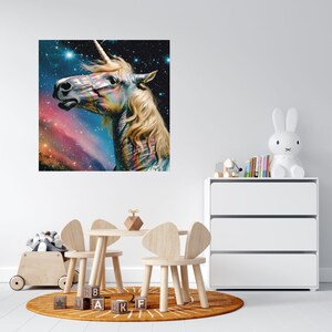 Magical Unicorn Portrait Digital Download, Fantasy Art, Majestic Unicorn Image