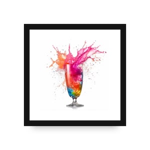 Cartel de cóctel, Kool-aid, Descarga digital, Arte de bar, Experiencia de color rico, Arte de pared refrescante