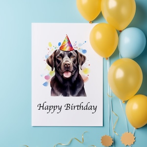 Labrador Geschenk Geburtstagskarte - Handgefertigt und Einzigartig - Happy Birthday für Hunde-Liebhaber - Hundekarte