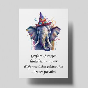 Große Fußstapfen Abschiedskarte – Perfekte Karte zum Abschied für Lieblingskollegen & Kolleginnen, zur Rente oder als Dankeschön-Geschenk