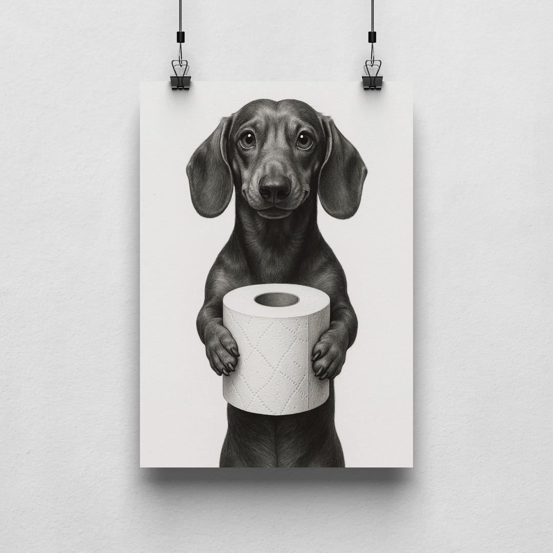 Lustiges Dackel Poster F rs WC Witzige Badezimmer Wanddeko Mit Hund lustiges-dackel-poster-f-rs-wc-witzige-badezimmer-wanddeko-mit-hund