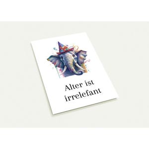 Alter ist Irrelefant - 10er-Set Geburtstagskarten  - Einzigartige Geburtstagskarte im Vorteilspack - inkl. Umschläge