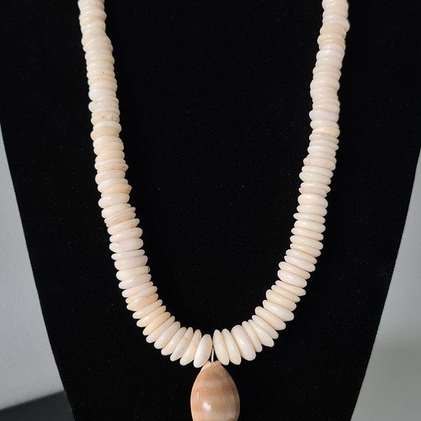 Collier coquillage Puka hawaïen authentique