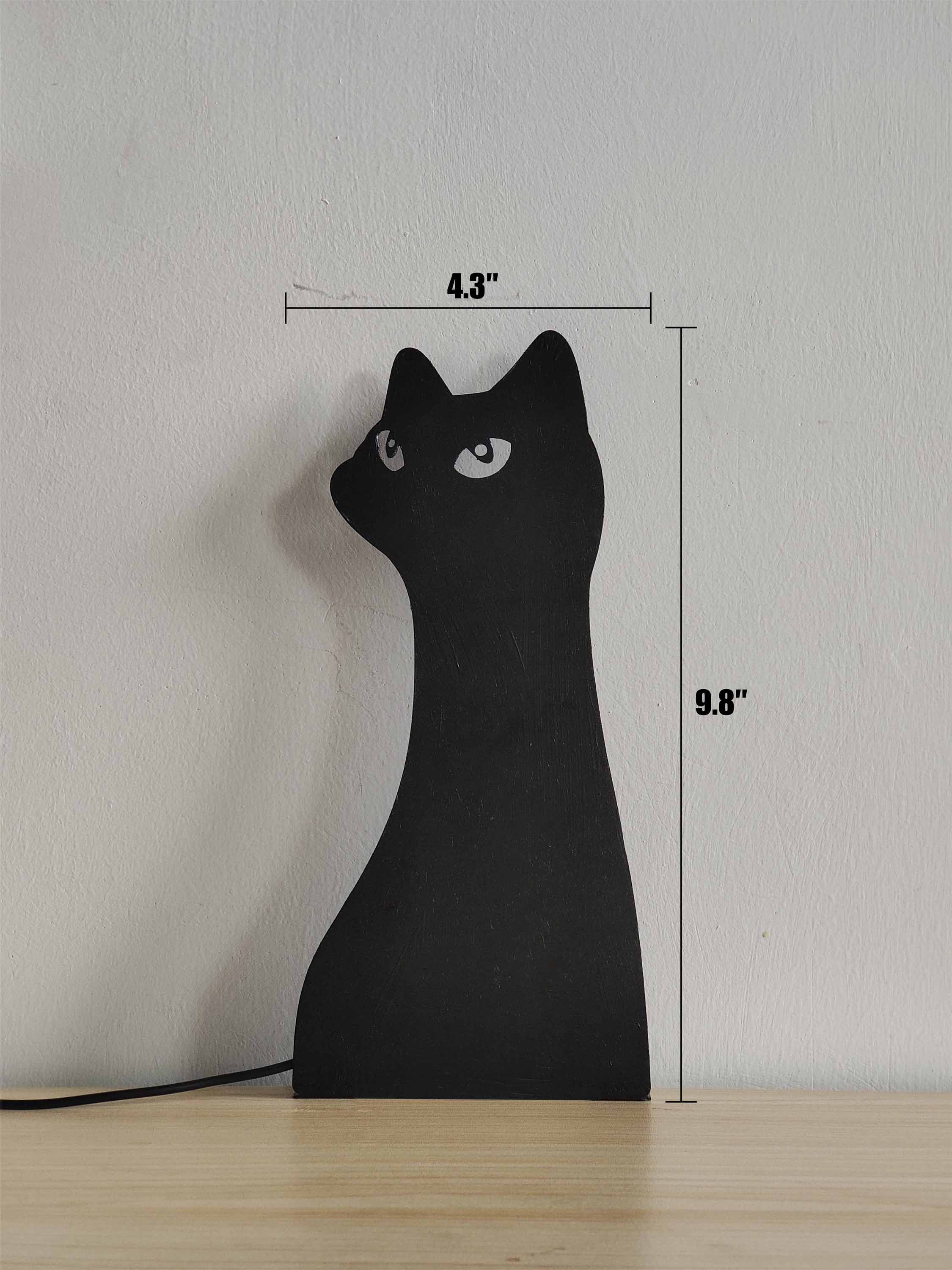 Cool Cat Ornaments. Cat Night Light. Unique Standing Black Cat Etsy