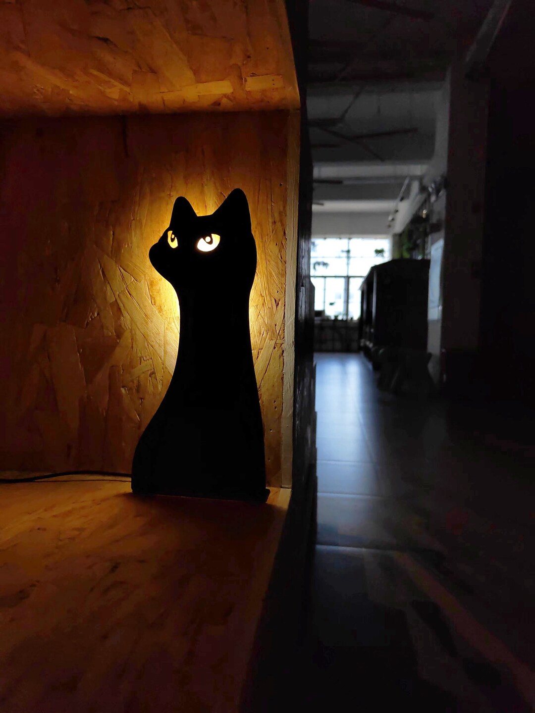 Cool Cat Ornaments. Cat Night Light. Unique Standing Black Cat Etsy