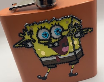 Sponge Bob Flask with Rhinestones