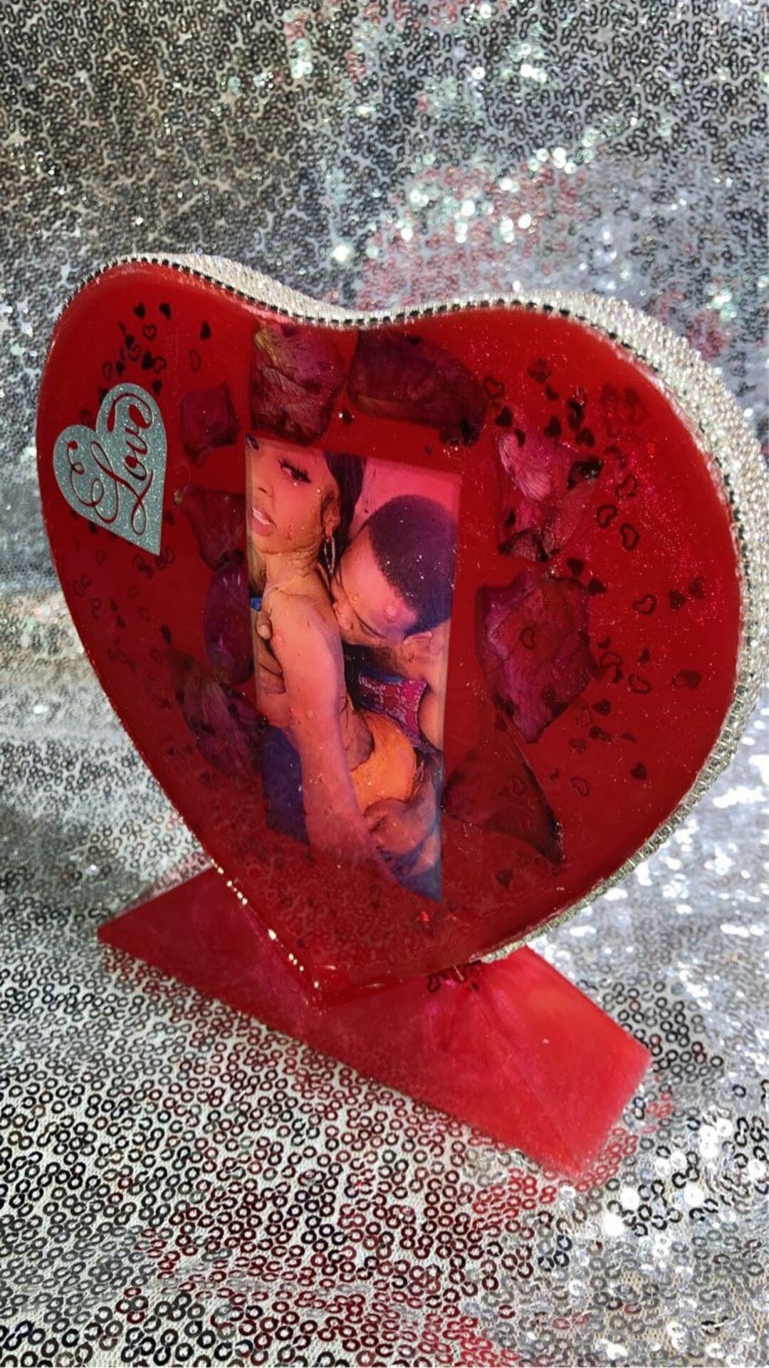 Hand Made Valentines Day Heart With Your Personal Picture/color/design