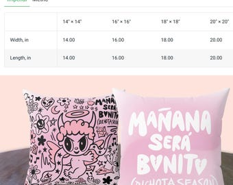 Karol G Pillow, Spun Polyester Square Pillow, Manana Sera Bonito, Angel Devil Bichota Season Karol G, Karol G Merch | Karol G Accessories