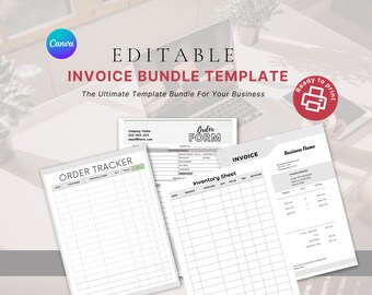 Streamlined Business Invoice Template with Order Tracker - Simplify Your Financial Management Effortlessly