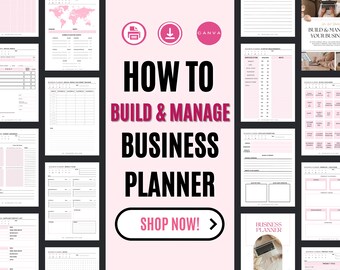 Ultimate Business Planner Templates | Canva Planner | Editable Planner | How to Build And Manage your Business | Product Launch Planner
