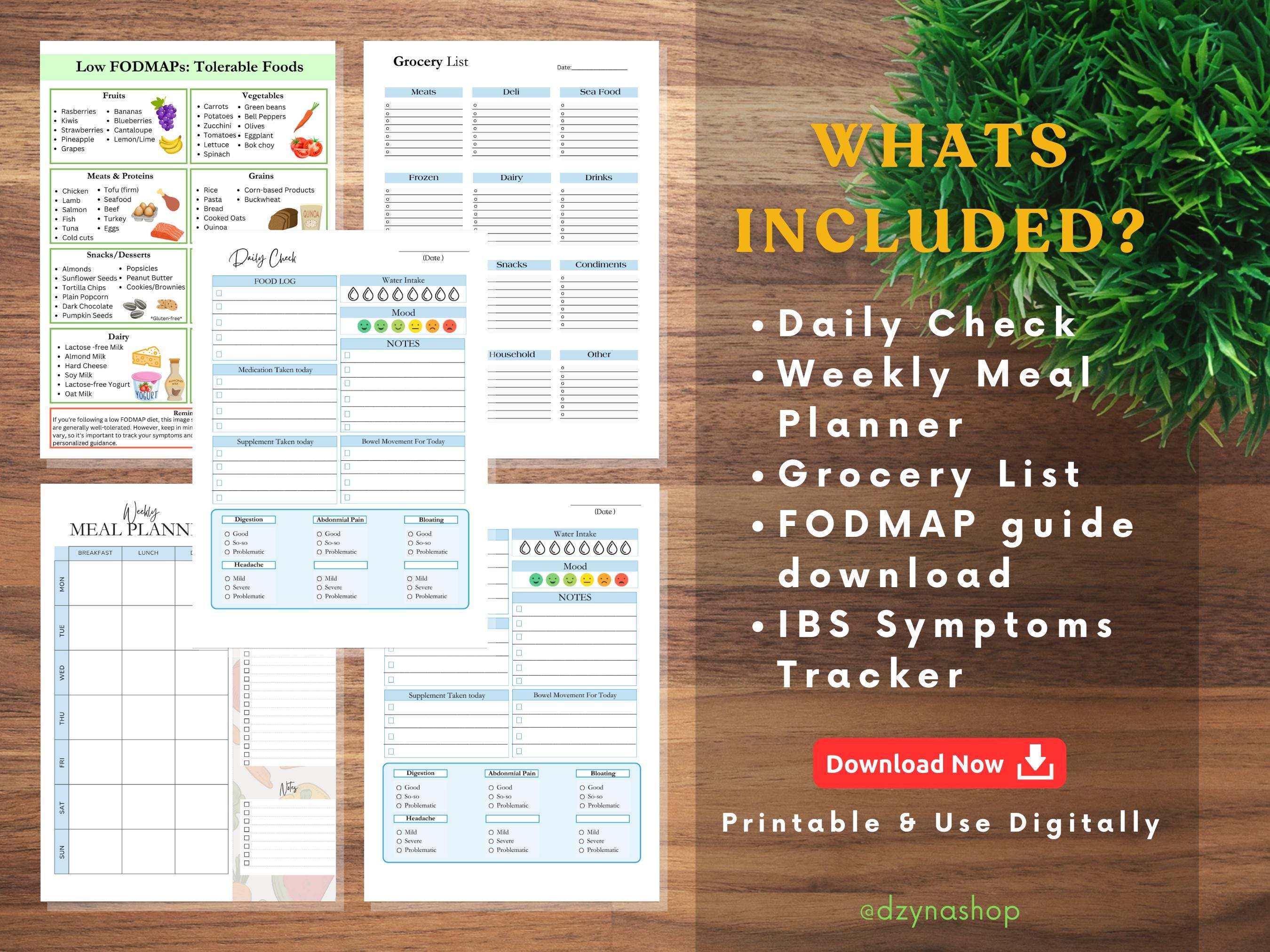 Fodmaps Guide, IBS Food List, IBS Inflammation, Symptoms Tracker, IBS ...