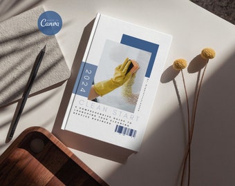 Servicio de limpieza / Plantillas de contrato de servicio simplificado / Sparkling Housekeeping / Plantillas de libros electrónicos para empresas de limpieza