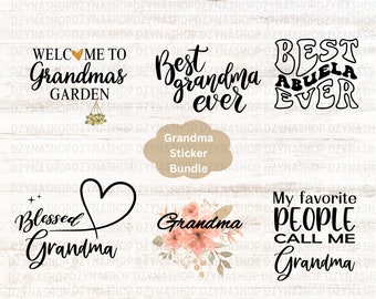 Grandma SVG, Blessed Grandma SVG, 6 Cut File Bundle, Cricut, Grandma Cut File Silhouette, Grandmother PNG
