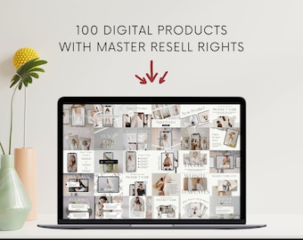 100 post Instagram di prodotti digitali / Master Resell Rights / Profitto passivo / Marketing digitale / DFY / PLR